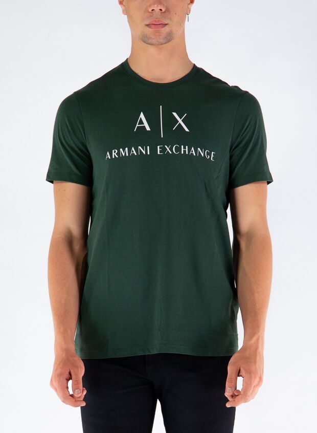 ARMANI EXCHANGE T-SHIRT GIROCOLLO LOGO AX Bianco, Verde Uomo | Sport85