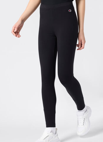 LEGGINGS IN COTONE ELASTICIZZATO ICONS, KK001 BLK, small