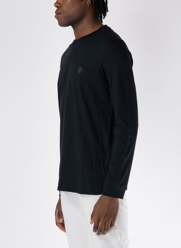 T-SHIRT LONGSLEEVE MICRO, BLK, medium