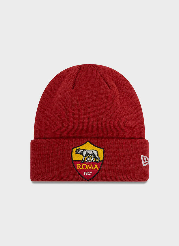 CAPPELLO IN MAGLIA AS ROMA RAGAZZO, RED, large