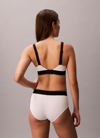 REGGISENO LEGGERMENTE FODERATA GRAPHIC MONOGRAM MICROFIBRE STRETCH, 100 WHT, small