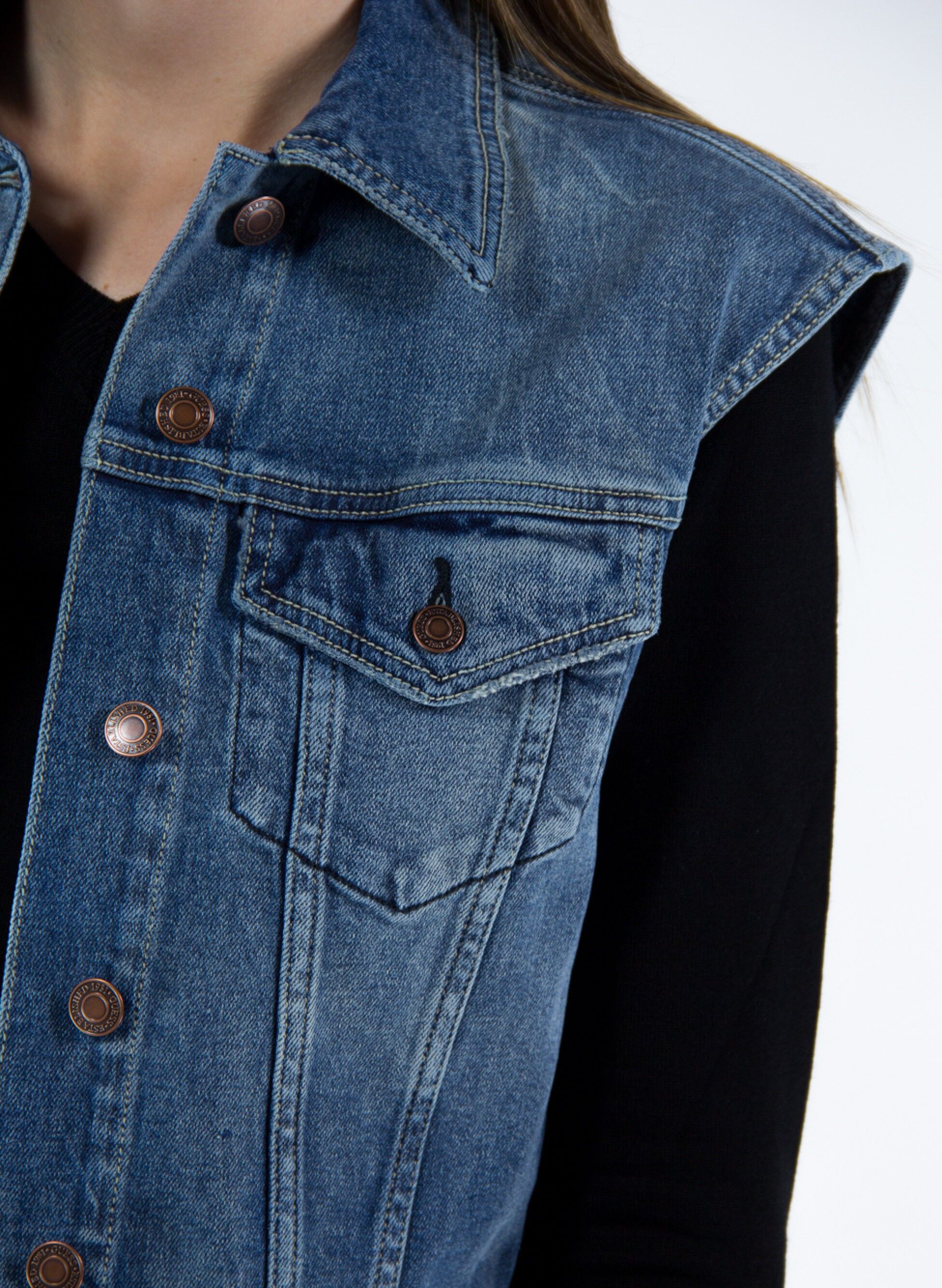 GUESS GILET JEANS Blu Donna | Sport85