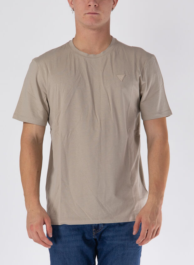 T-SHIRT GIROCOLLO A MANICHE CORTE, , large