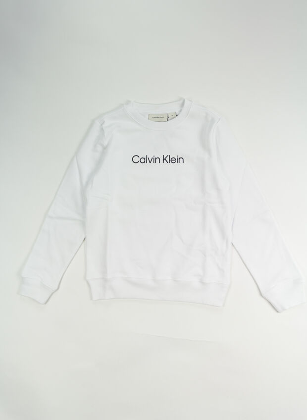 FELPA CON LOGO RAGAZZO, YAF WHT, large