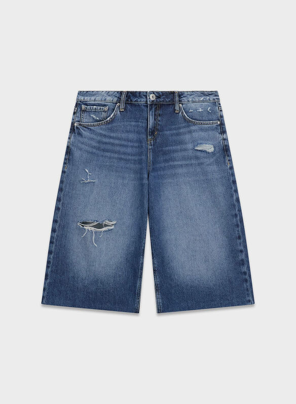 BERMUDA BAGGY IN DENIM, D3DD DENIM, medium