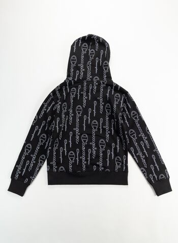 FELPA CON CAPPUCIO AMERICAN CLASSIC RAGAZZA, KL001BLK, small