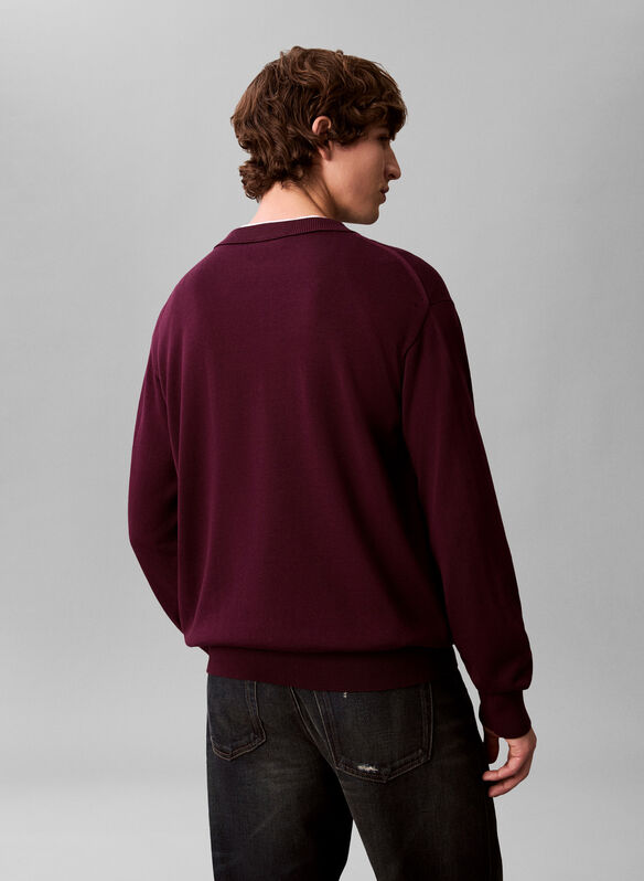 MAGLIONE MICRO LOGO, 5FL BURGUNDY, medium