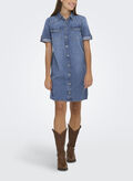 ONLLISA SHORT DRESS, MEDIUM BLUE DENIM, thumb