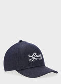 Cappello scritta logo, BLU DENIM, thumb