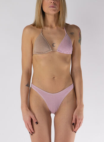 BIKINI ATRIANGOLO CON SLIP IN LUREX, GD GOLDPINK, small