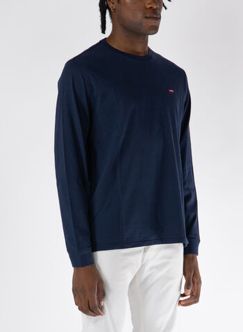 T-SHIRT LONG SLEEVE MICRO LOGO, 0001 NVY, small