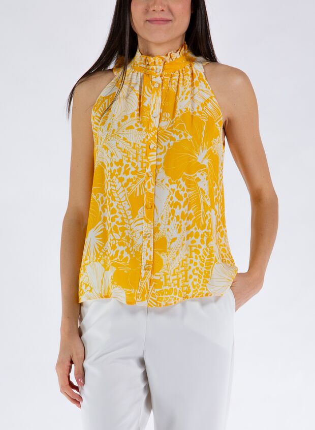 FRACOMINA BLUSA FANTASIA Bianco, Giallo, Multicolor Donna | Sport85