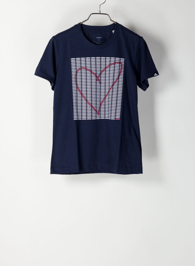 ADIDAS T-SHIRT GRAFIC HEART Navy | Sport85