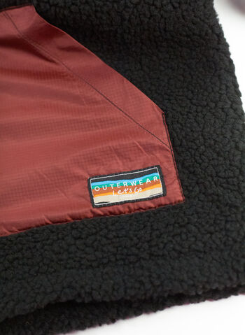 FELPA TEDDY MILANO FULL ZIP RAGAZZO, BLACK, small