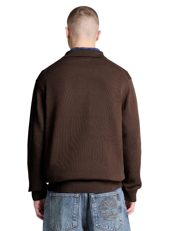 MAGLIONE POLO COTONE, - MORO, medium