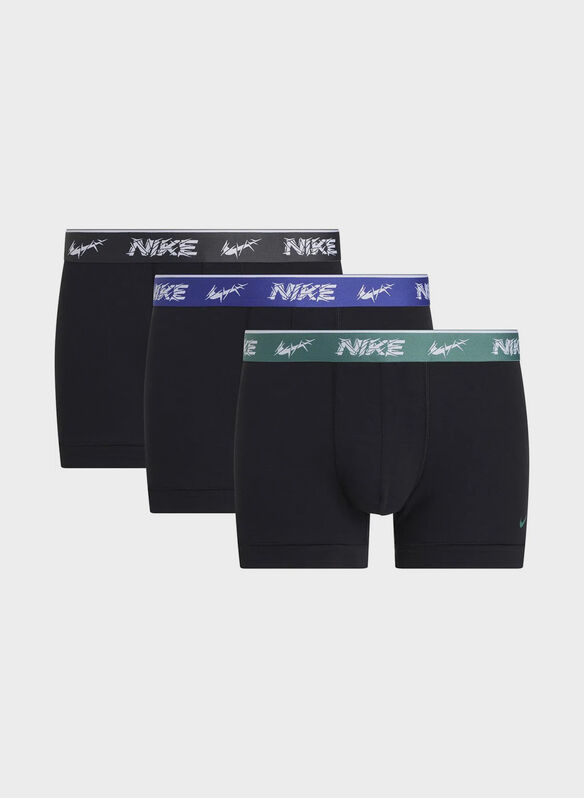 BOXER 3PK COTTON STRETCH, BLK, medium