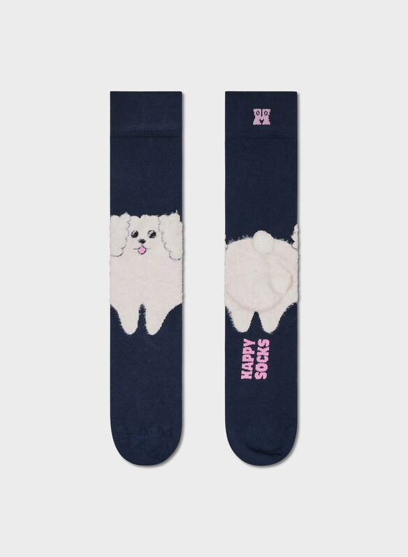 CALZA FLUFFY DOG UNISEX, NAVY, medium