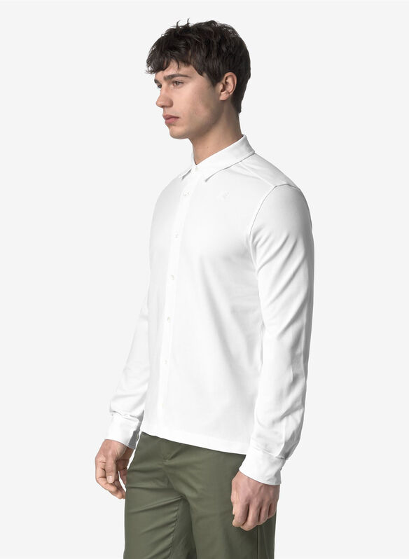 CAMICIA TIMOTHEE PIQUE,  001 WHT, medium