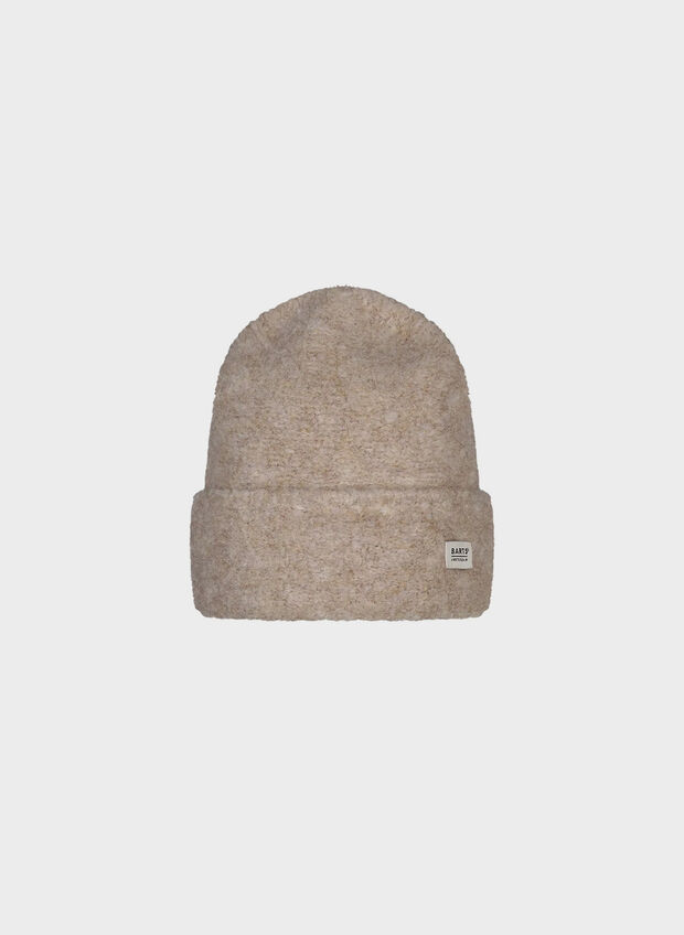 CAPPELLO IN MAGLIA ALTEI CON RISVOLTO, 0024 LIGHT BROWN, large