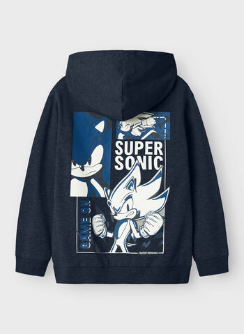 FELPA HOODIE SONIC HEDGEHOG RAGAZZO, NAVY BLAZER, small