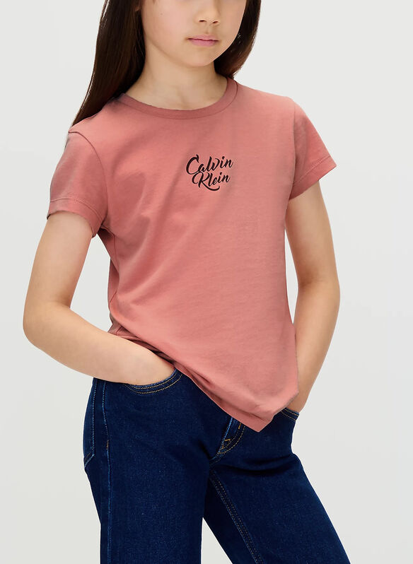 T-SHIRT CON LOGO RAGAZZA, VAZ APRICOT, medium