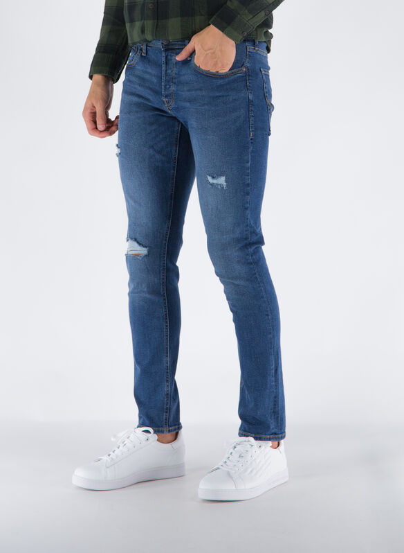 JEANS GLENN SLIM, DARK BLUE DENIM, medium