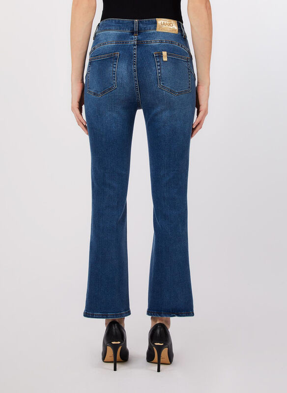 JEANS FLARE CROPPED, 79012 STONE, medium