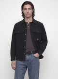 CAMICIA OLIVER OVERSHIRT VELLUTO, BLACK, thumb