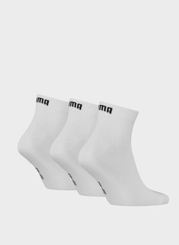 CALZA QUARTER PLAIN 3 PAIA UNISEX, 300 WHT, small