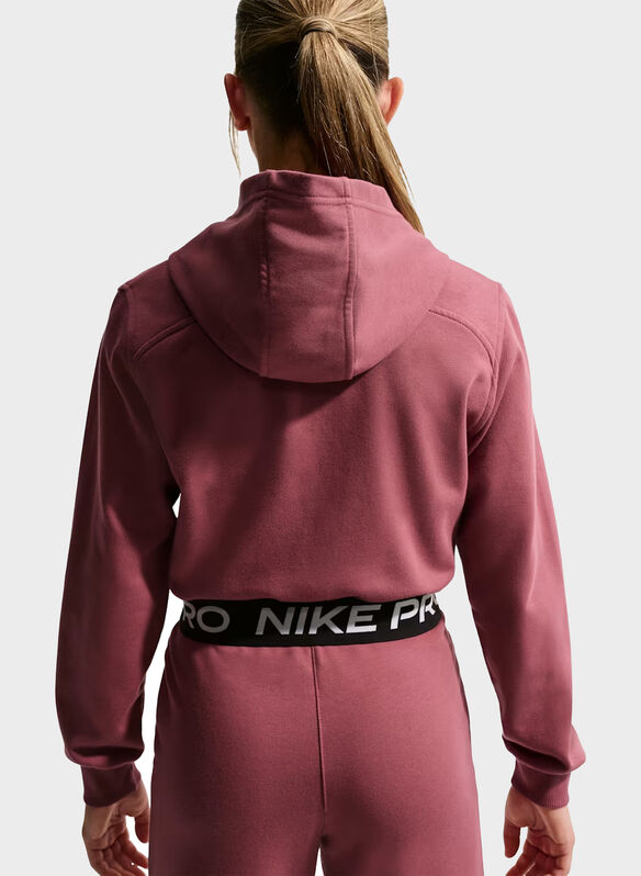FELPA NIKE PRO RAGAZZA, 654 PINK SMOKE, medium