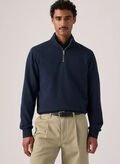 FELPA 1/2 ZIP LOGO TONAL, 0017 NVY, thumb