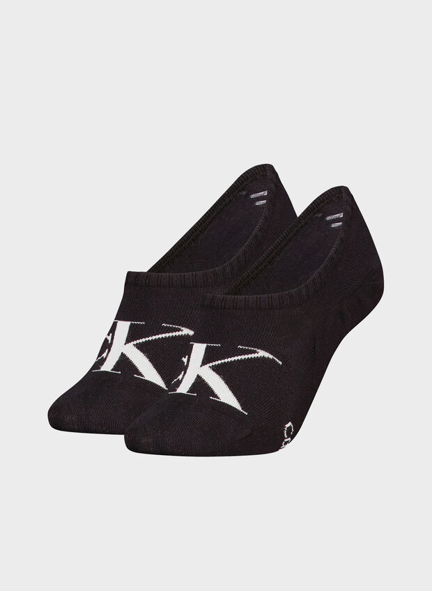 CALZA 2P CK FOOTIE HIGHT CUP MONOGRAM, , large