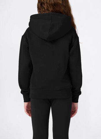 FELPA CON LOGO RICAMATO RAGAZZA, KK001 BLK, small
