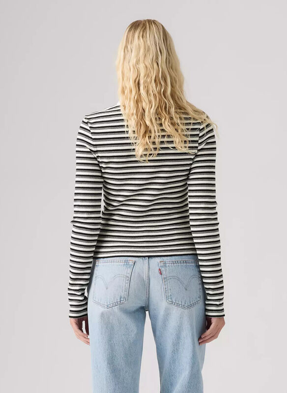 POLO COSTINA RIGATA, 0002 BLKWHT, medium