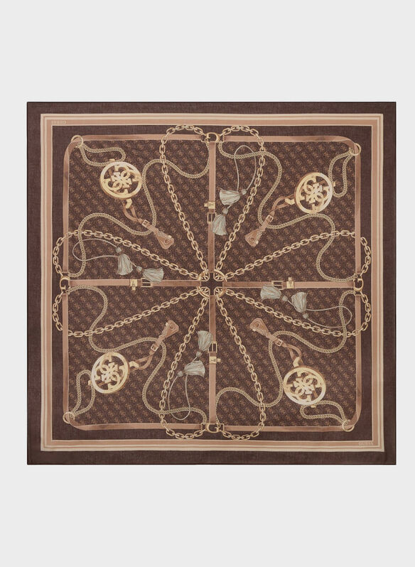 FOULARD FANTASIA, BRO BROWN, medium