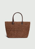 BORSA BALIA RAFIA, 001 CUOIO, thumb