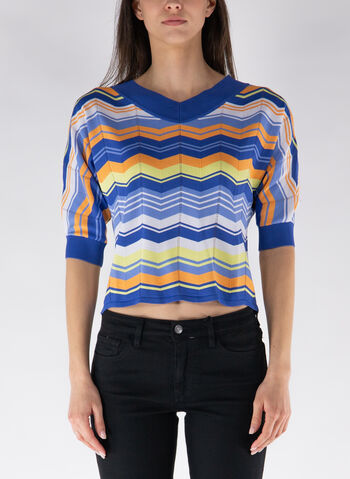 MAGLIONE MANICHE 3/4 A RIGHE, 74 PERVINCA, small