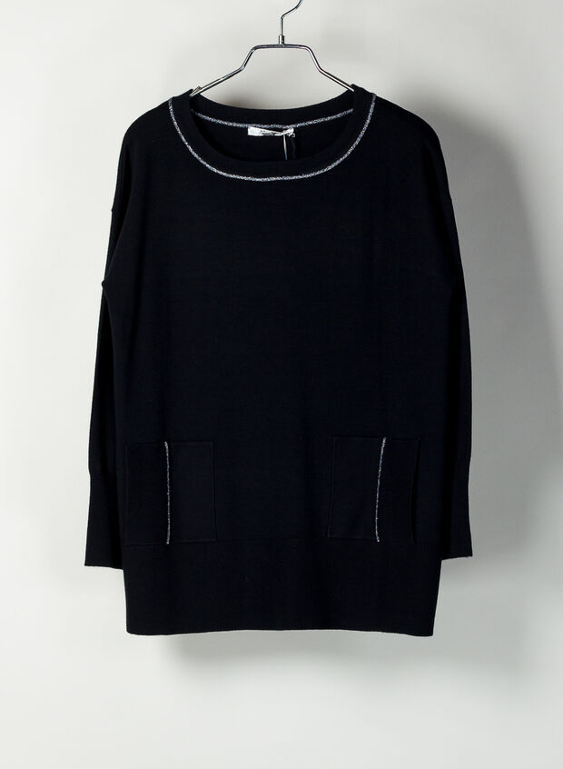 MAGLIA VISCOSA CON TASCHE, , large