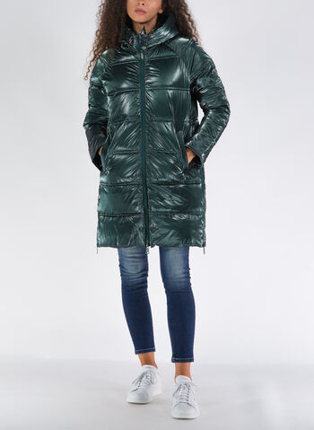 GIUBBOTTO 3/4 SPALMATO CON CAPPUCCIO, 515 VERDE, small