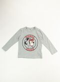 T-SHIRT A MANICHE LUNGHE DISNEY MICKEY MOUSE, GREY MEL, thumb