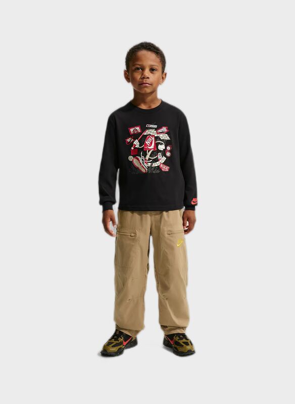 T-SHIRT BOXY BAMBINO, 023 BLK, medium