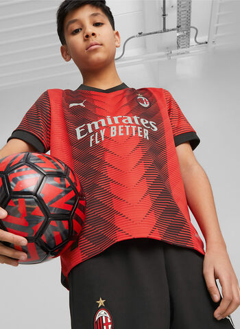 MAGLIA AC MILAN HOME 2023-24 RAGAZZO, 01 BLKRED, small