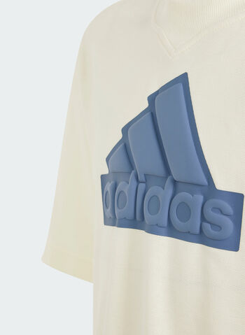 T-SHIRT FUTURE ICONS LOGO PIQU&Eacute; RAGAZZO, IVORY, small