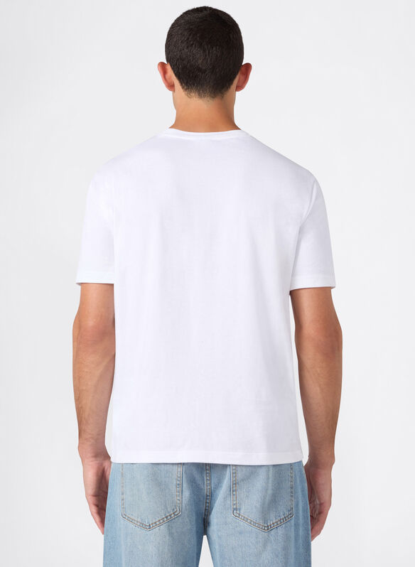 T-SHIRT MODERN MICRO LOGO, WW001 WHT, medium