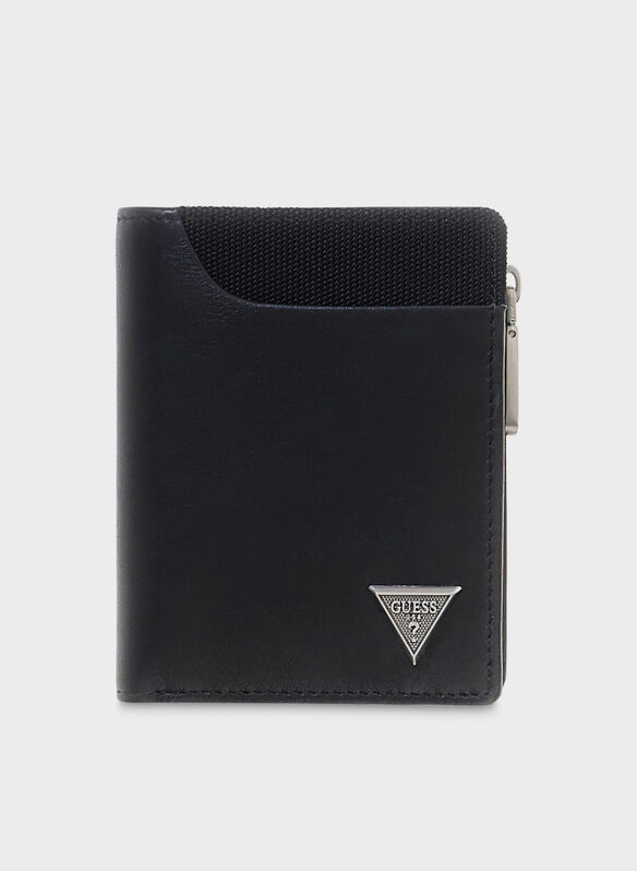 PORTAFOGLIO IN VERA PELLE BERNA, BLA BLK, medium