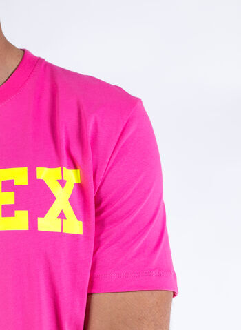 T-SHIRT CON LOGO, FUCSIA FLUO, small