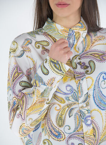 CAMICIA STAMPA CACHEMIRE, P05S WHT, small