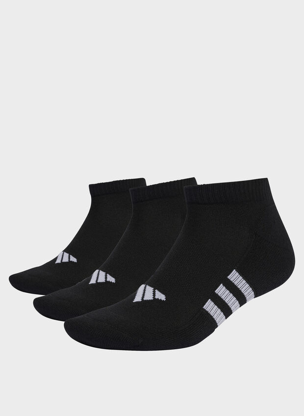 CALZA PERFORMANCE CUSHIONED LOW 3 PAIA UNISEX, BLK, large