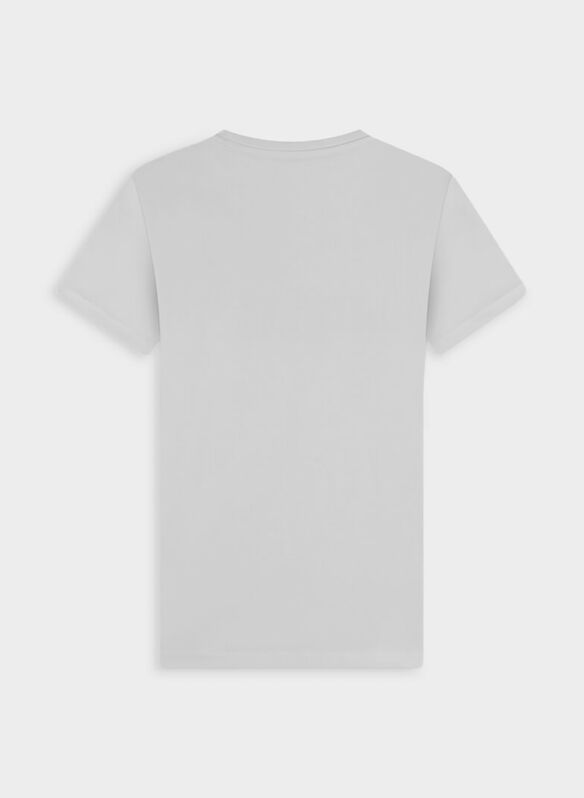 T-SHIRT RHINESTONE LOGO CON STRASS, 02 WHT, medium