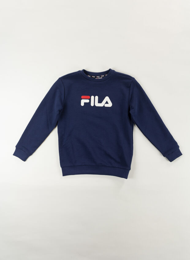 FELPA GIRO MACRO LOGO RAGAZZO, 50001 NVY, large
